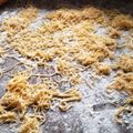 El cooksnap de Marcela cuando hizo Tallarines caseros.