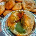 Chhaya Vipul Agarwal's cooksnap of when they made Poha pyaz ki kachori chat.