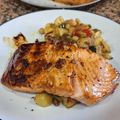 El cooksnap de SuperDesyLaChef cuando hizo Salmón a la plancha con salsa de soja y miel.