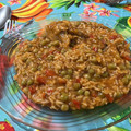 El cooksnap de Lucia Vidart cuando hizo Guiso de arroz con pollo.