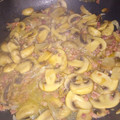 El cooksnap de Marina.Mv cuando hizo Champis encebollados con jamón.