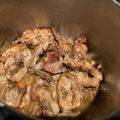 El cooksnap de Nuria Delgado cuando hizo Conejo al ajillo.