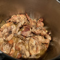 El cooksnap de Nuria Delgado cuando hizo Conejo al ajillo.