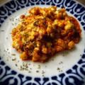 El cooksnap de Arianne cuando hizo Garbanzos a la sobrasada con mahón gratinado.