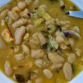 El cooksnap de Dos Rombos en la Cocina cuando hizo Fabes con almejas.