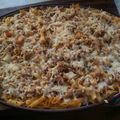 El cooksnap de conxi cuando hizo Macarrones tomate chorizo y atún listo para gratinar!!.