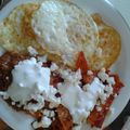 Rosa's cooksnap of when they made Chilaquiles.