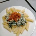 El cooksnap de Nani cuando hizo Fideos con crema, atún, acelga y cebollín.