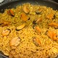 El cooksnap de Char-lee cuando hizo Fideos perla con calamares y mejillones.