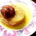 El cooksnap de Erica Schmidt cuando hizo Flan sin horno ni microondas.