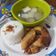 Cooksnap dari Aini untuk resep Chicken Egg Roll ala HokBen + salad + sup tahu