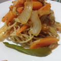 El cooksnap de Belèn Acosta 🇺🇾 cuando hizo Spaguettis salteados con verduras y huevo.
