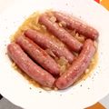 El cooksnap de MªJesús G. cuando hizo Salchichas de pollo al vino blanco.