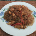 El cooksnap de Eva Martinez cuando hizo Fideos chinos con pollo y verdura.