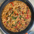 El cooksnap de Charles cuando hizo Paella Mar y Montaña.