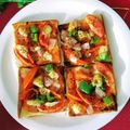 Richa Vardhan का कुकस्नैप जब उन्होंने ब्राउन ब्रेड पिज़्ज़ा (Brown bread Pizza recipe in Hindi) बनाया था।
