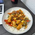 El cooksnap de Felipe Garrido cuando hizo Pollo con almendras.