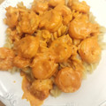El cooksnap de Oli Gutierrez cuando hizo Pasta con camarones.