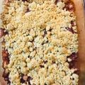 Lisa's cooksnap of when they made Zwetschgen-Apfel-Crumble.