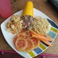 El cooksnap de Fernanda Montenegro cuando hizo Zucchini relleno con jamón y verduras.