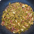 El cooksnap de moe gallager cuando hizo Guisantes salteados con jamón y huevo.