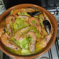El cooksnap de Francisco Aguilar cuando hizo Zarzuela de pescados y mariscos.