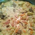 El cooksnap de Merche MR cuando hizo Calabacines y berenjenas con salsa de bacon y queso.