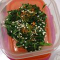 Cooksnap dari isna untuk resep Side Dish: Sigeumchi Namul / Lalapan Bayam ala Hanamasa