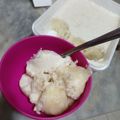 El cooksnap de Laura Corbo cuando hizo Helado de banana con leche.