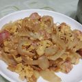 諺寶拔の料理廚房 的 有心食譜：洋蔥香腸炒蛋 cooksnap