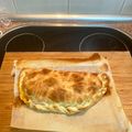 El cooksnap de mijailer cuando hizo Pizza calzone de jamón york y queso.