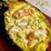 El cooksnap de Laura Cotter cuando hizo Cocktail de gambas en piña rellena.