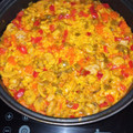 El cooksnap de Julián cuando hizo Arroz con Pollo y verduras.