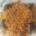 Chidinma iheaka's cooksnap of when they made Jollof rice with fried chicken.