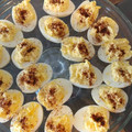 Bryn Johnson's cooksnap of when they made Deviled Eggs with Blue Cheese.