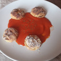 El cooksnap de Sara Diaz cuando hizo Albóndigas de calabacín con salsa de tomate casero.