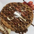 El cooksnap de Nicole Benites cuando hizo Waffles de banana y avena + Helado de banana y manjar.