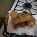 El cooksnap de Cyndy Lopez cuando hizo Banderillas de salchichas.
