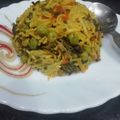 Aruna Thapar का कुकस्नैप जब उन्होंने मटर पुलाव (matar pulao recipe in Hindi) बनाया था।