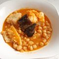 El cooksnap de MaryGlory cuando hizo Garbanzos con bacalao y su crujiente.