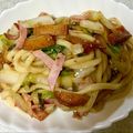みーちゃん⑅*.♡ママ's cooksnap of when they made めんつゆで✻簡単✻焼きうどん♬.
