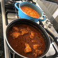 El cooksnap de Marisol Cortijo cuando hizo Mole Rojo con Trocitos de puerco.
