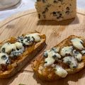 Cooksnap de Luciano quando cozinhou Bruschettas com gorgonzola e cebola caramelada.