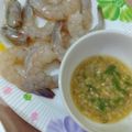 รูป Cooksnap ของ เบบี๋เบใจ เมื่อเขาทำ กุ้งแช่น้ำปลา น้ำจิ้มแซ่บสองสูตร