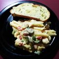cthomas25's cooksnap of when they made cheesy penne with mozzarella meatballs.