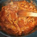 El cooksnap de lucia romero cuando hizo Ternera con salsa picante de tomate.