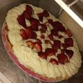 El cooksnap de Roberto Gallo cuando hizo TARTA🥮CON POSTRE DE 🍫CHOCOLATE🍫 🍓FRUTILLAS🍓 Y CREMA🤩🍫🍓🍫🫐😋.