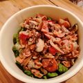 Tímea Kosztyu-Nagy Cooksnap-ja, amikor elkészítette a(z) Spenótos nokedli pirított baconös, tejszínes, gombás szósszal receptet.