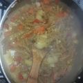 El cooksnap de Elizabet Pascua cuando hizo Rizoto de arroz y salchichas.