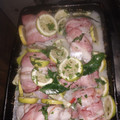El cooksnap de Camila Cancela cuando hizo Arrollado de pescado al horno.